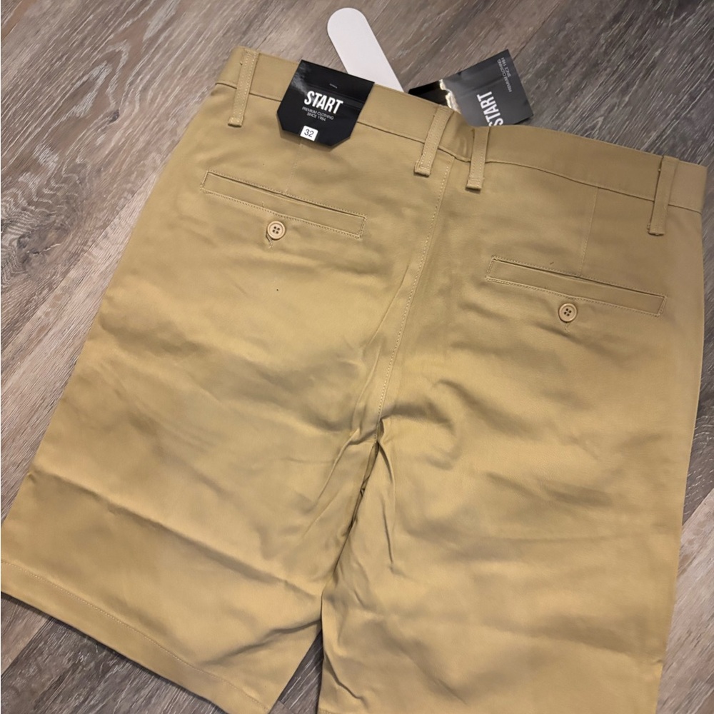 Men's Start Tan Chino Shorts Sz 32 NWT - Picture 3 of 4